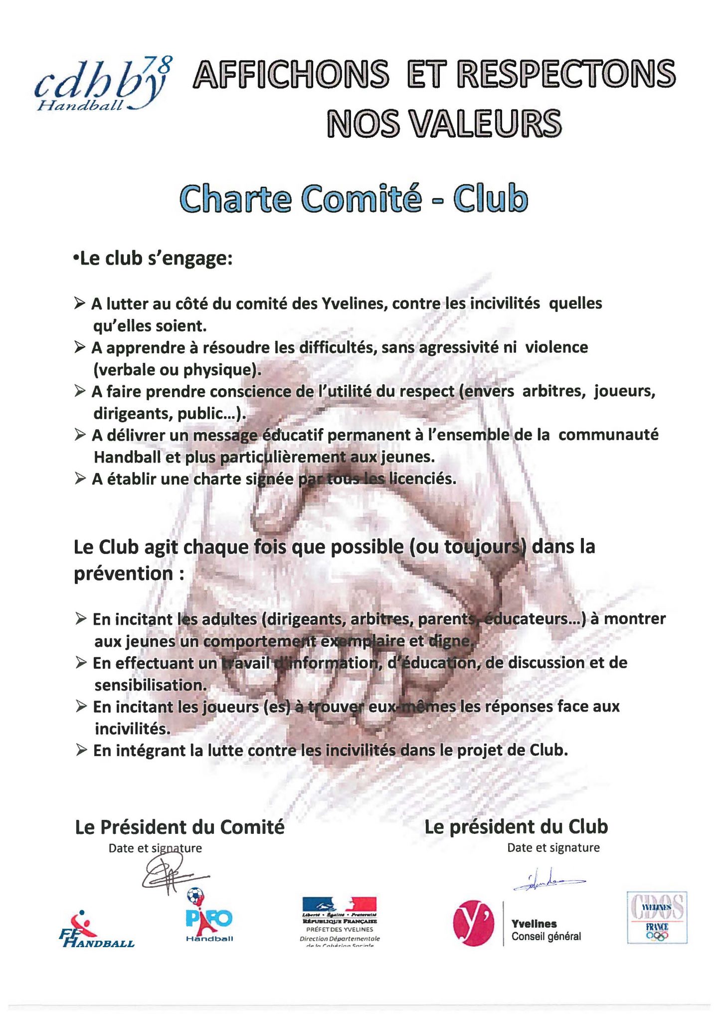 Charte Comite Club